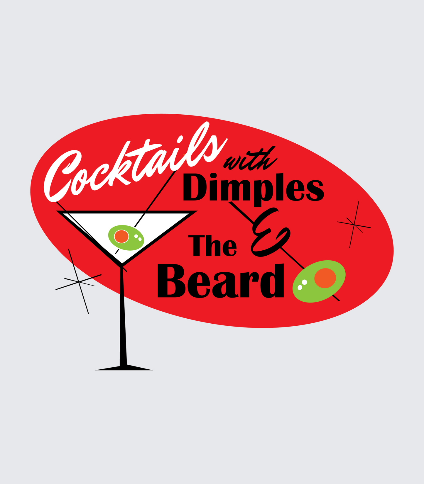Cocktails with Dimples & the Beard – Full Zip Hoodie Sweatshirt