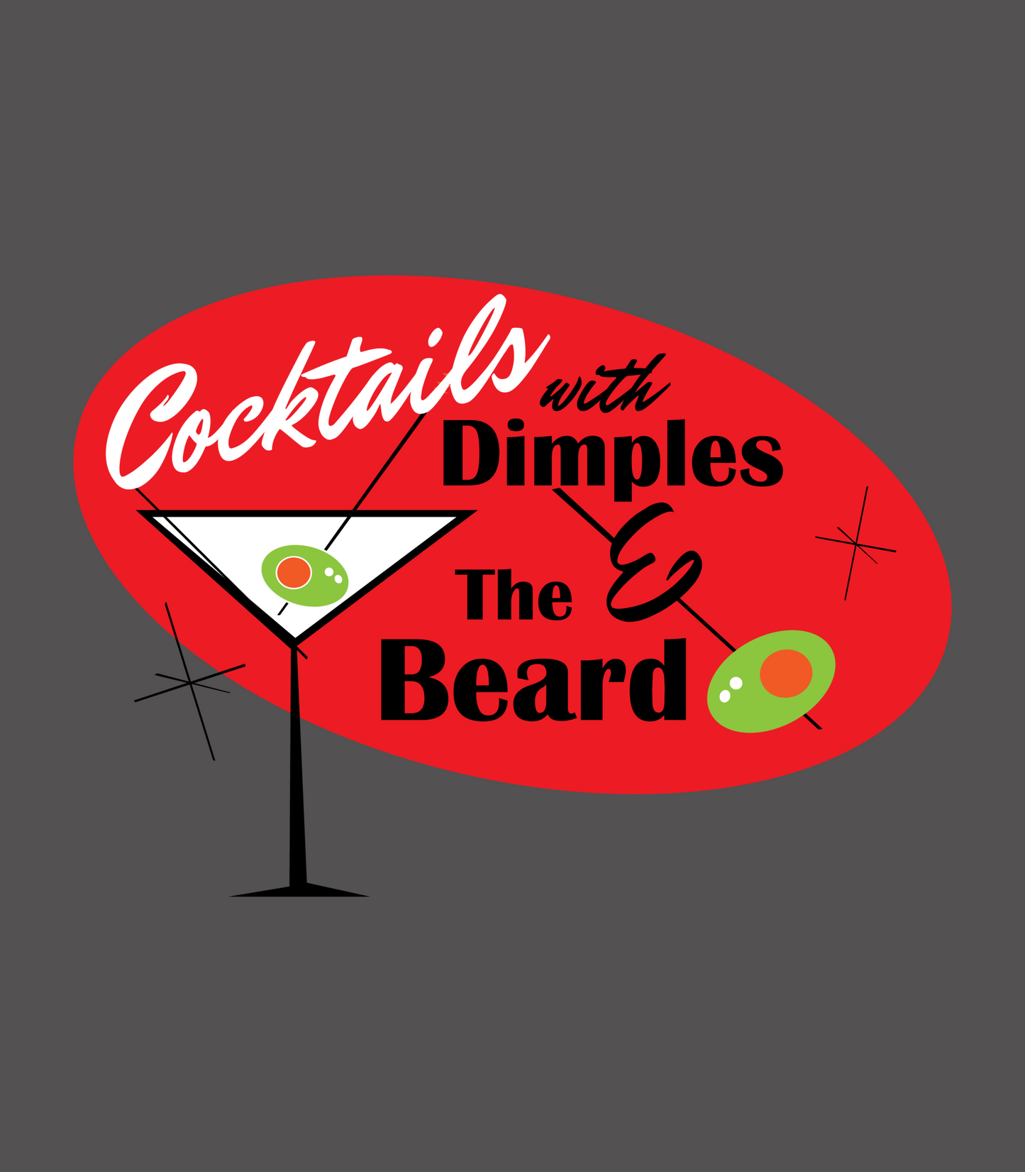 Cocktails with Dimples & the Beard – Full Zip Hoodie Sweatshirt