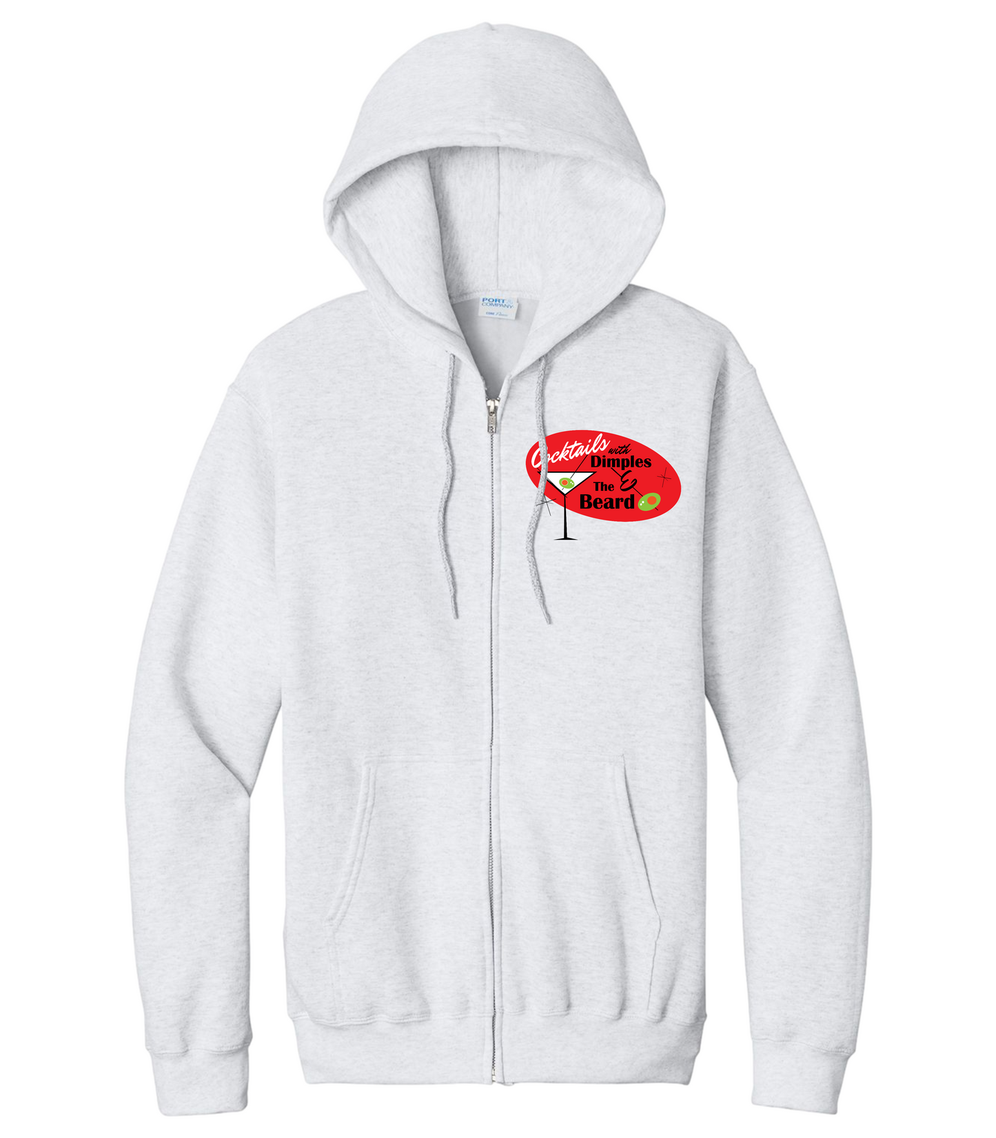 Cocktails with Dimples & the Beard – Full Zip Hoodie Sweatshirt