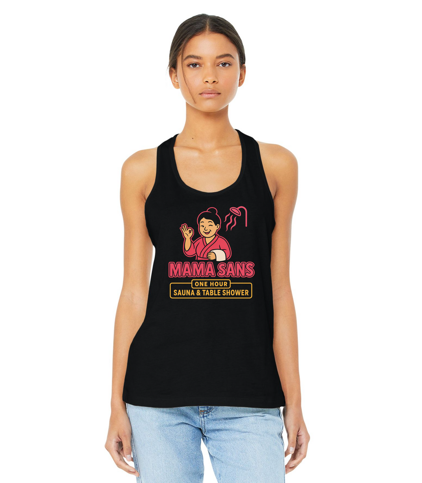 Mama Sans – One Hour Sauna & Table Shower Tee