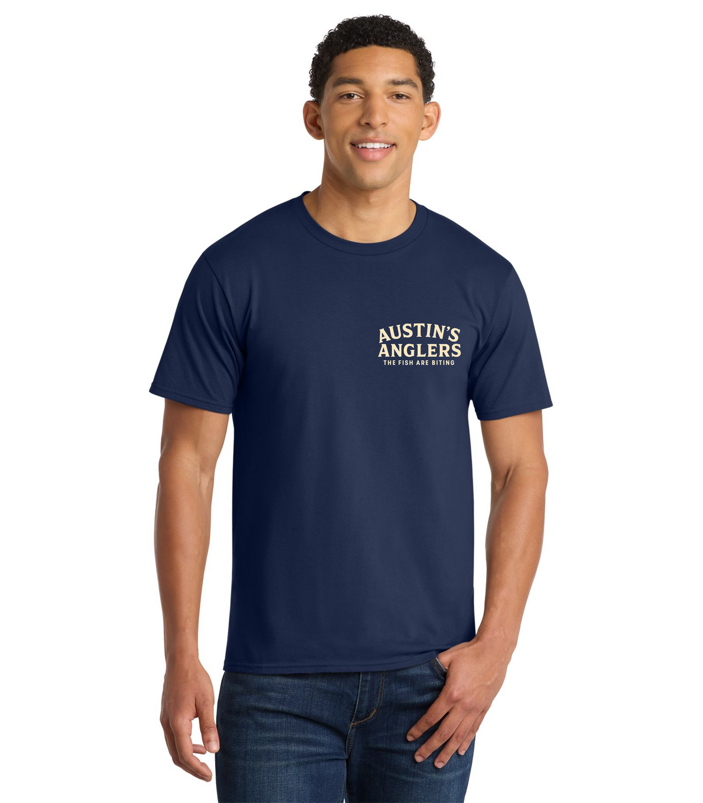 Austin's Anglers "The Fish are Biting" Austin Young Comedy T-Shirt