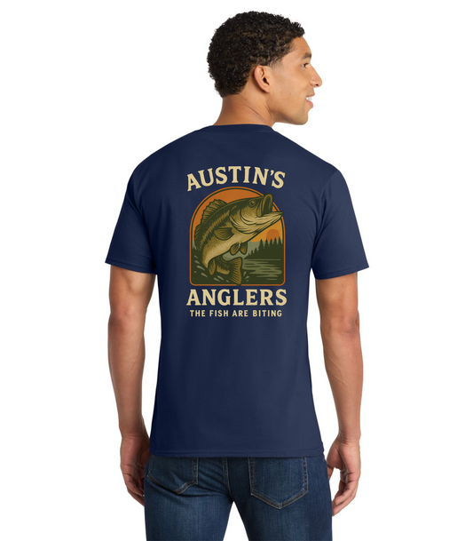 Austin's Anglers "The Fish are Biting" Austin Young Comedy T-Shirt
