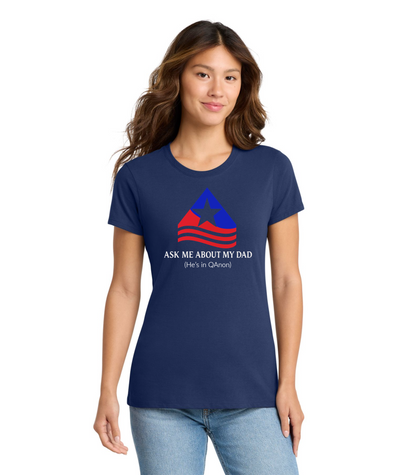 Ask Me About My Dad QAnon Bit Inspired Nick Murphy T-Shirt additional product view 2