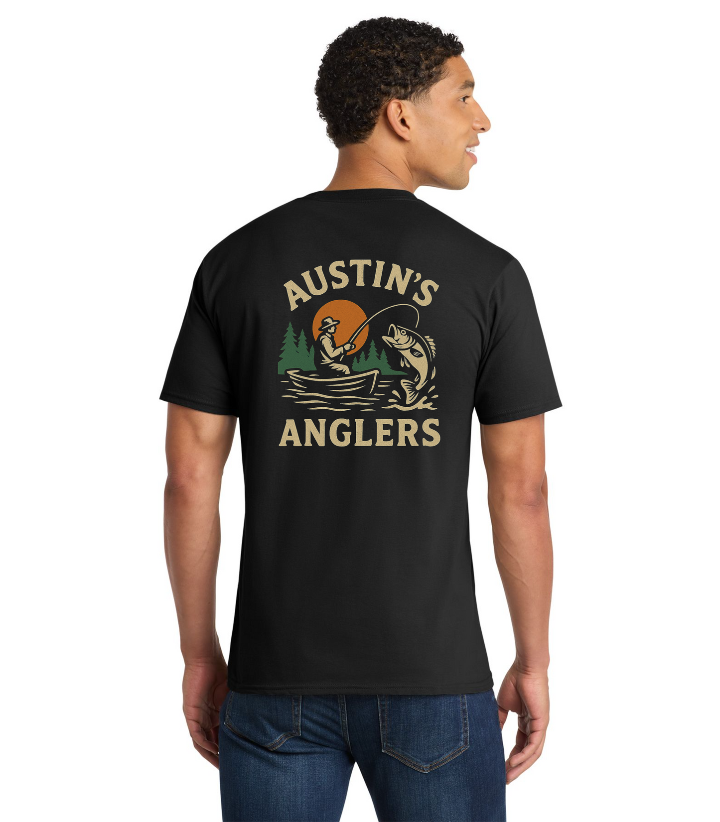 Austin's Anglers "Sunset Hook" Fishing T-Shirt Austin Young Comedy T-Shirt