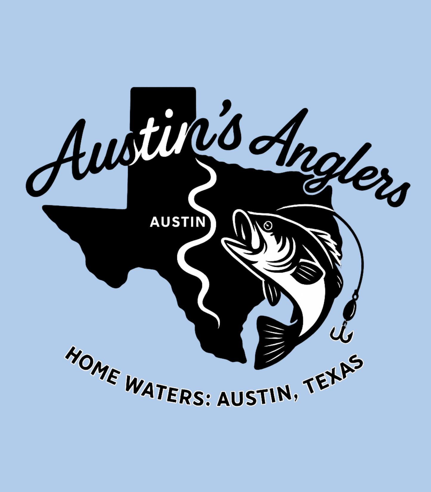 Austin's Anglers "Collegiate Colors" Fishing Austin Young Comedy T-Shirt