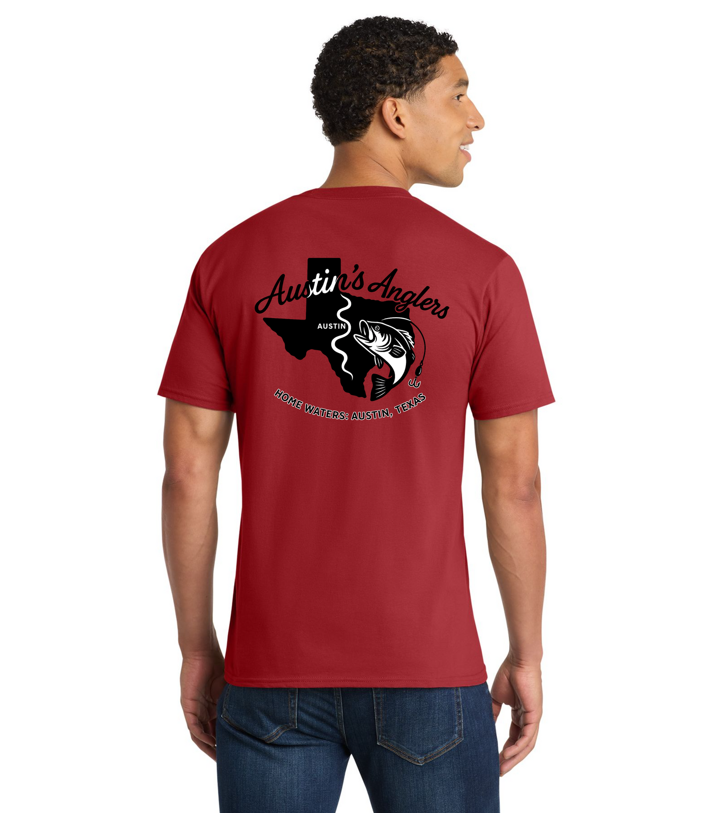 Austin's Anglers "Collegiate Colors" Fishing Austin Young Comedy T-Shirt
