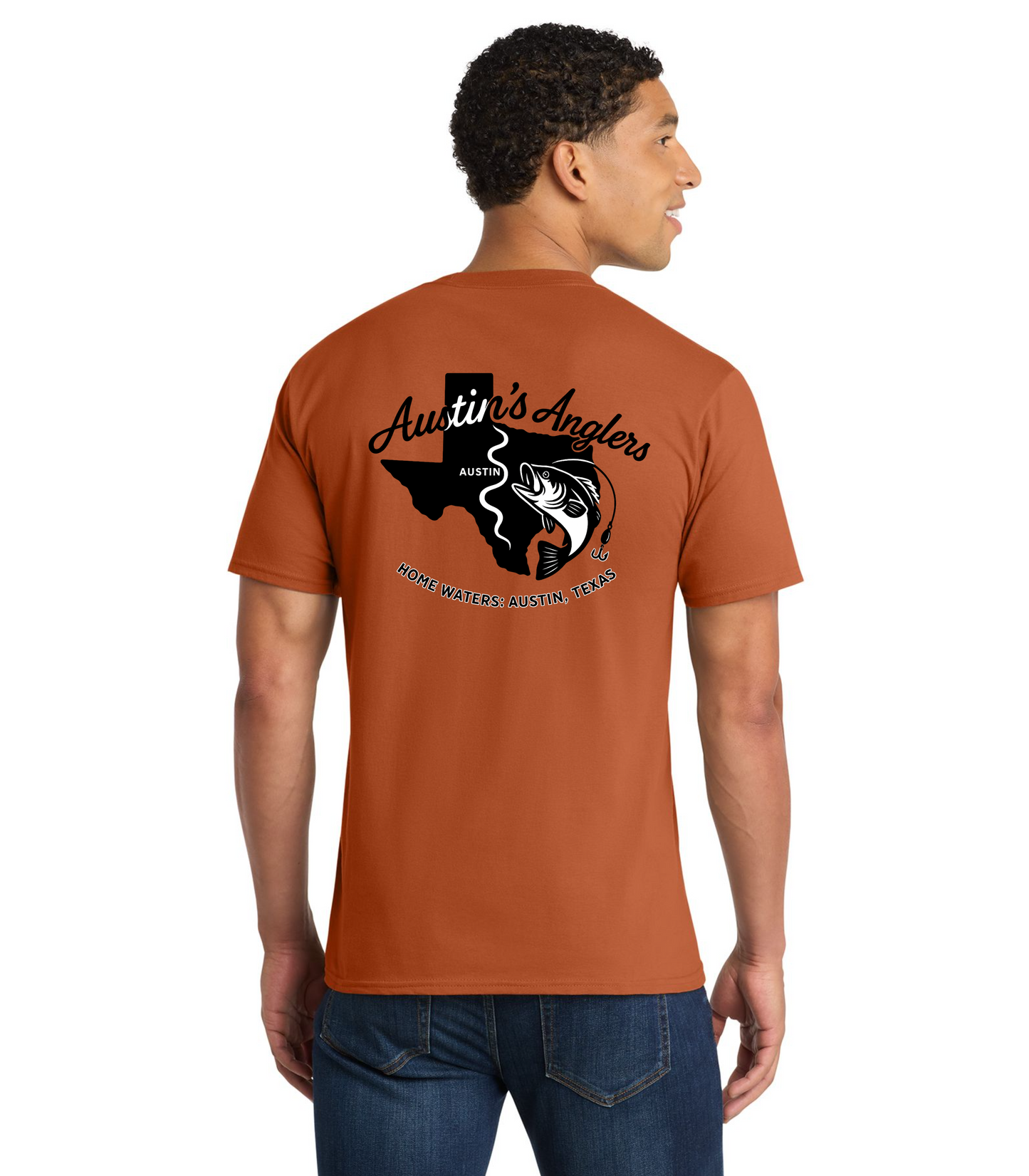 Austin's Anglers "Collegiate Colors" Fishing Austin Young Comedy T-Shirt