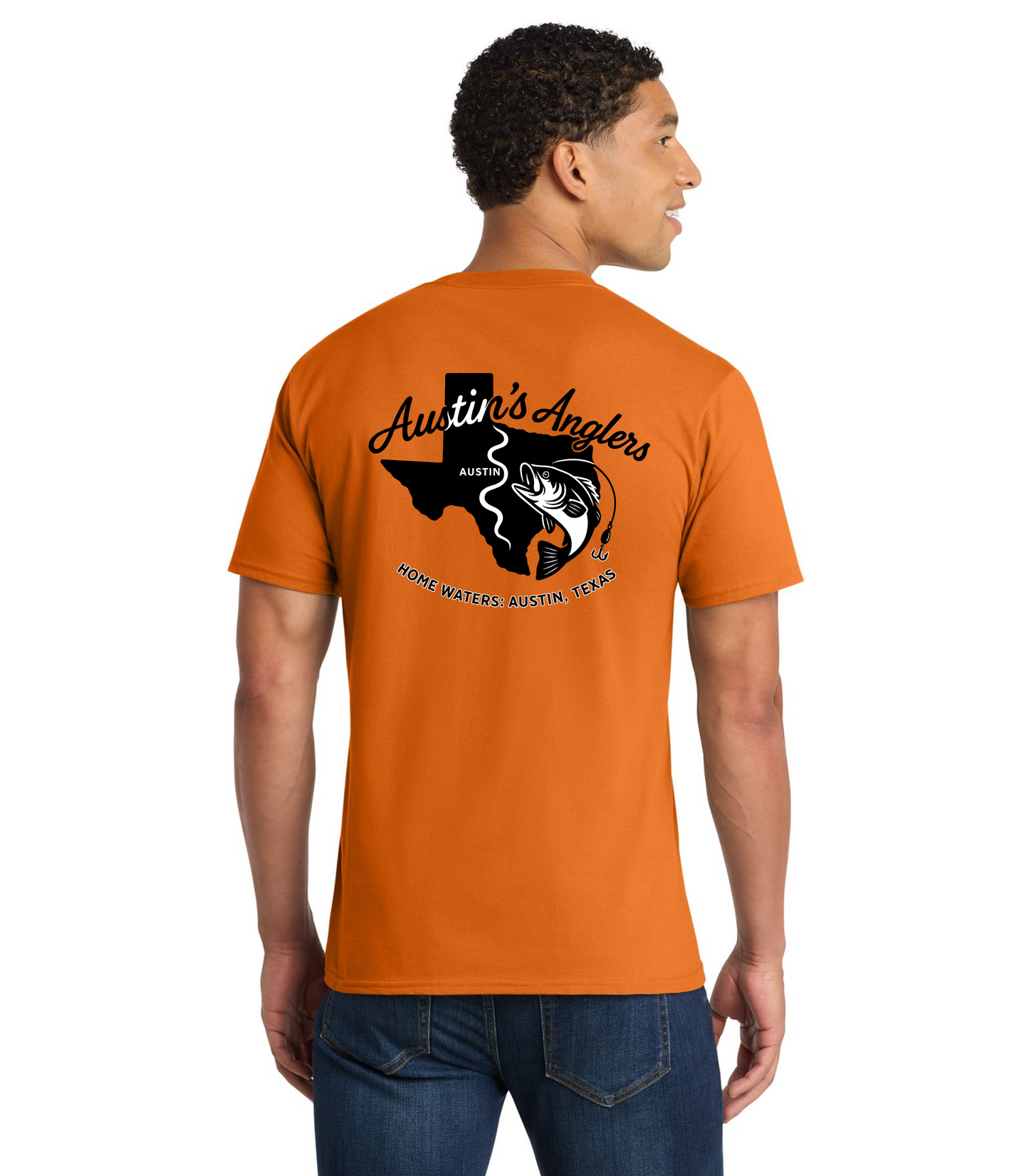 Austin's Anglers "Collegiate Colors" Fishing Austin Young Comedy T-Shirt