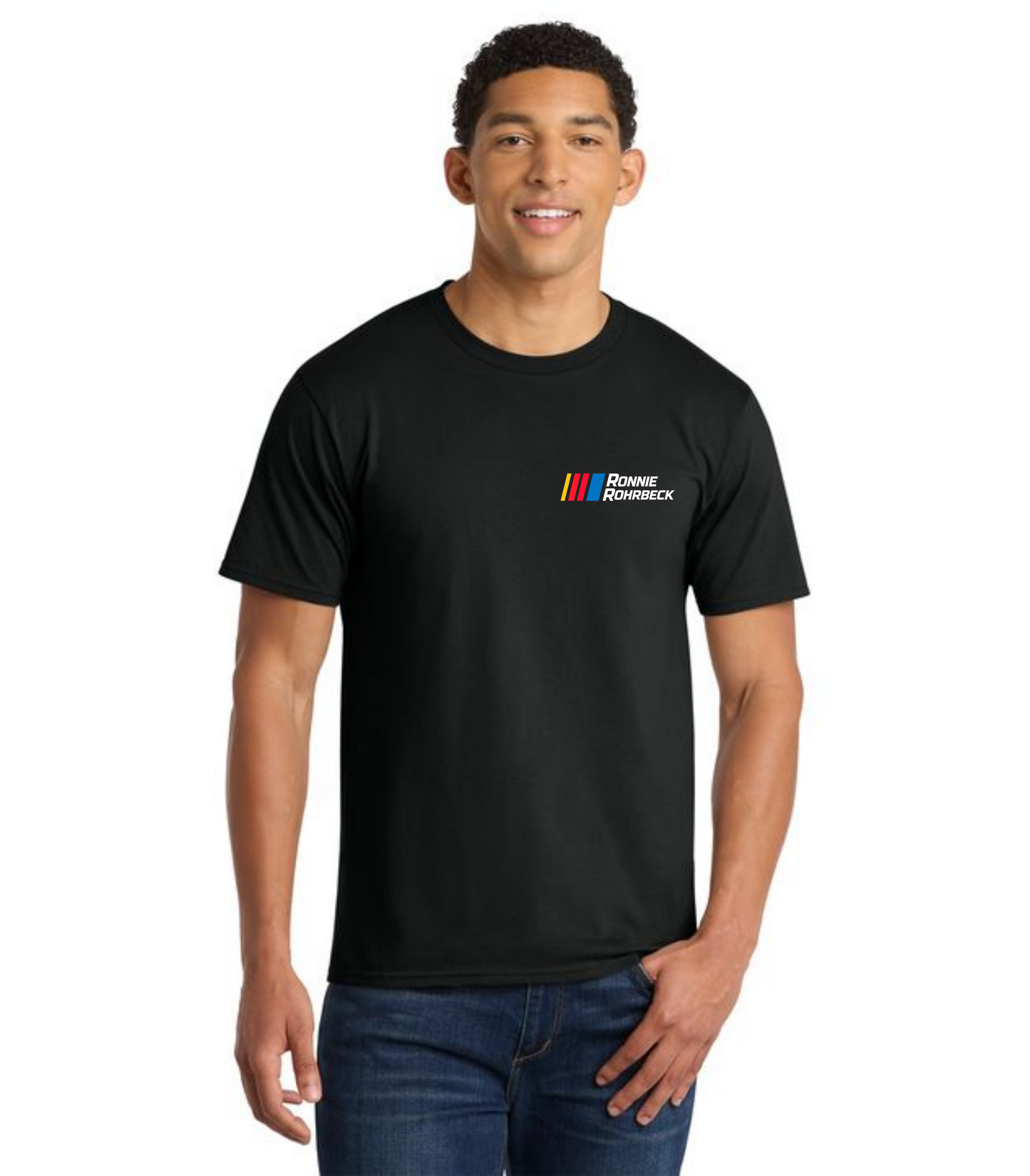 Ronnie Rohrbeck Nascar Inspired Left Chest Logo T-Shirt