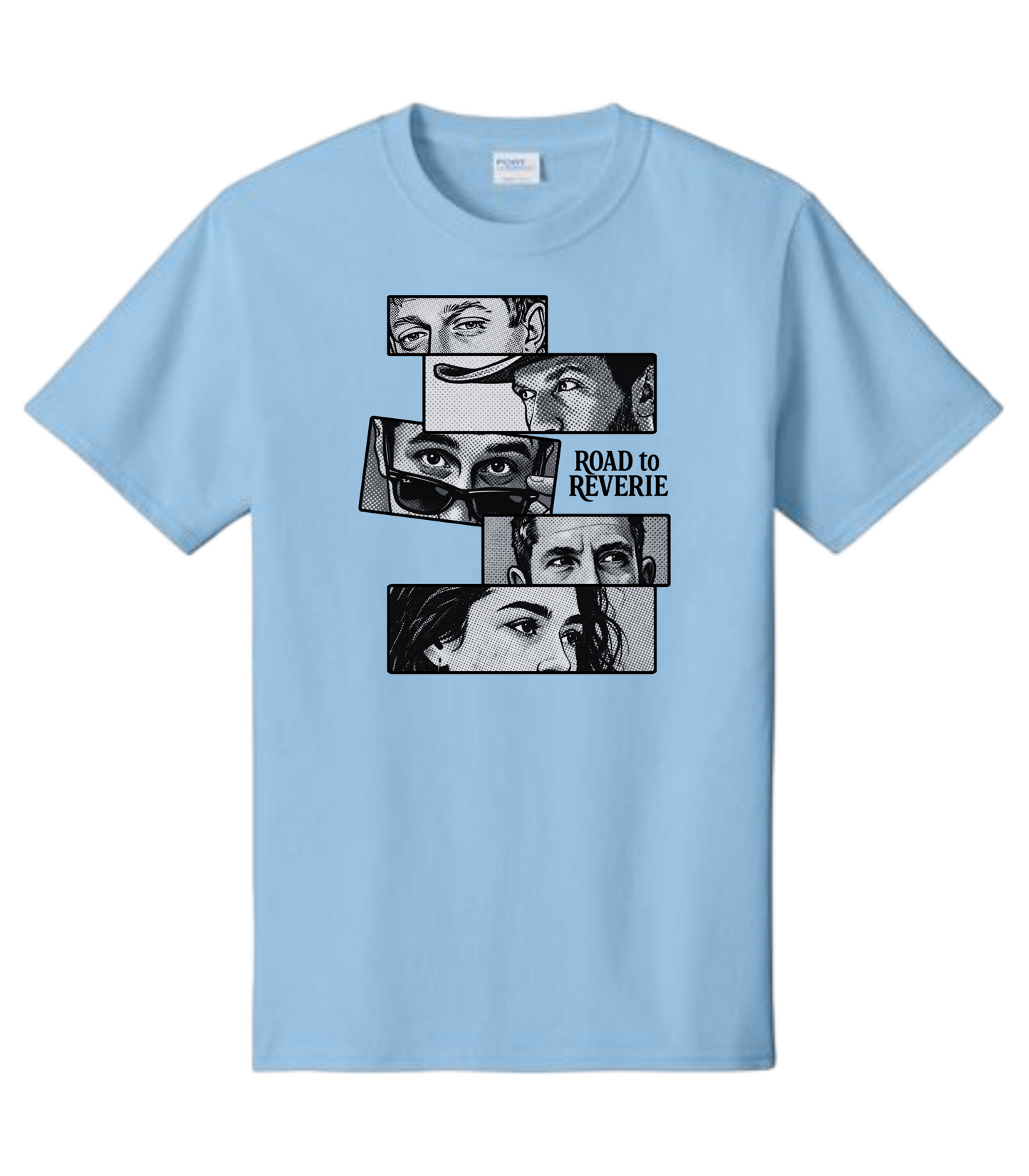 Road To Reverie Comic Style Black and White Tee