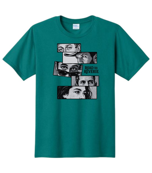 Road To Reverie Comic Style Black and White Tee
