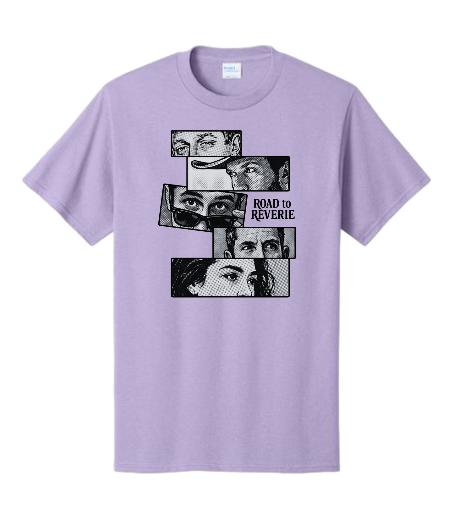Road To Reverie Comic Style Black and White Tee