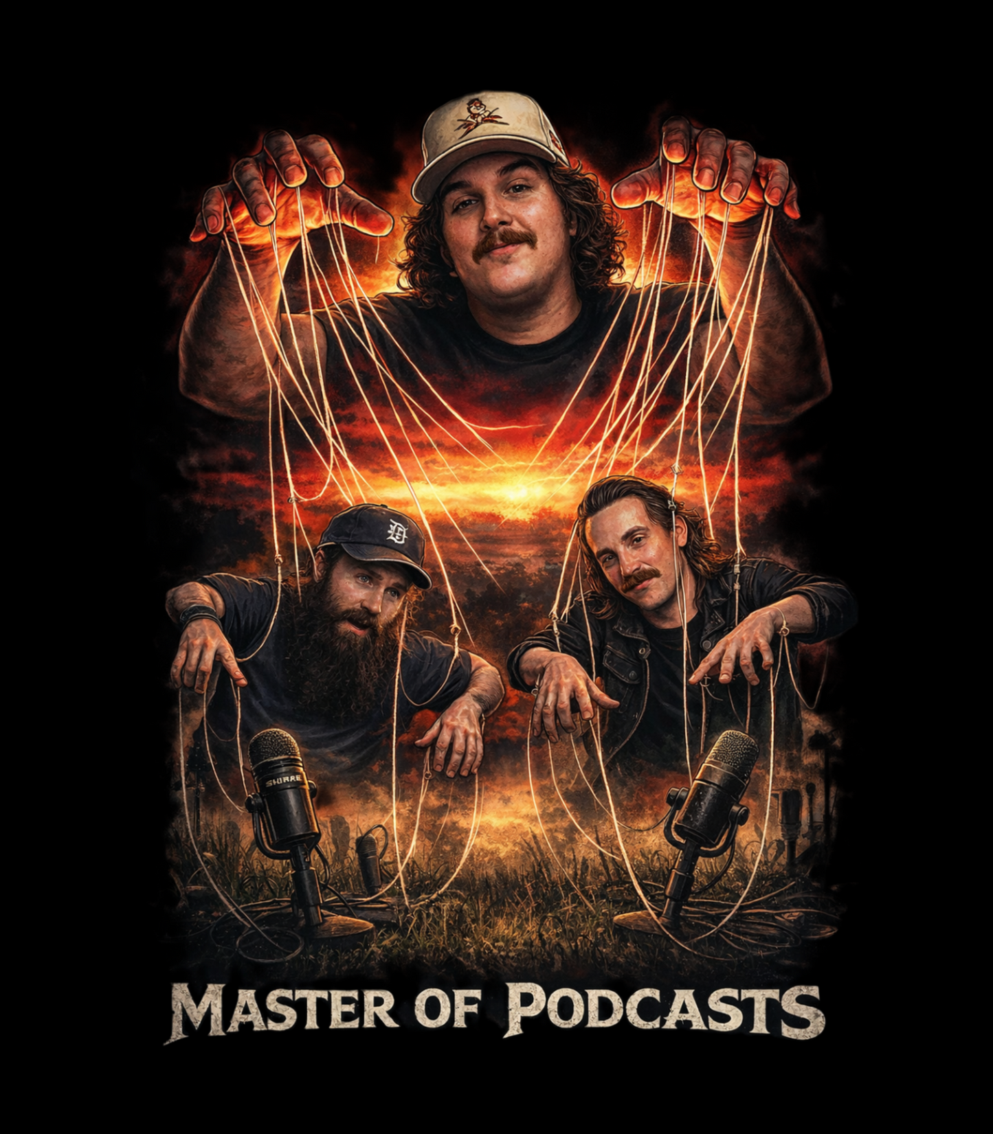 "Master Of Podcasts" W.E.T Podcast Metallica Parody T-Shirt