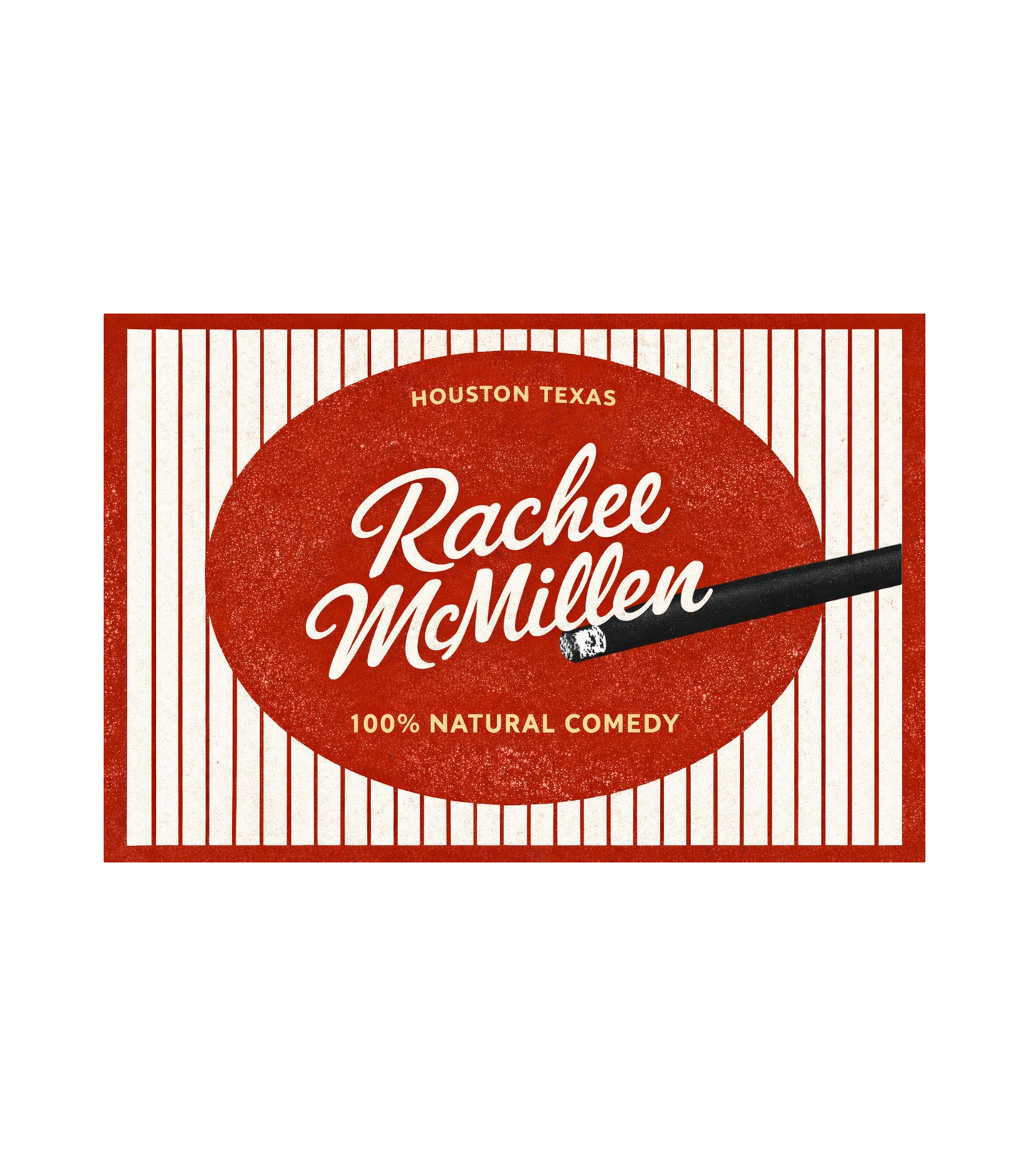 Rachel McMillen Comedy Cigarette Ad Homage Logo T-Shirt