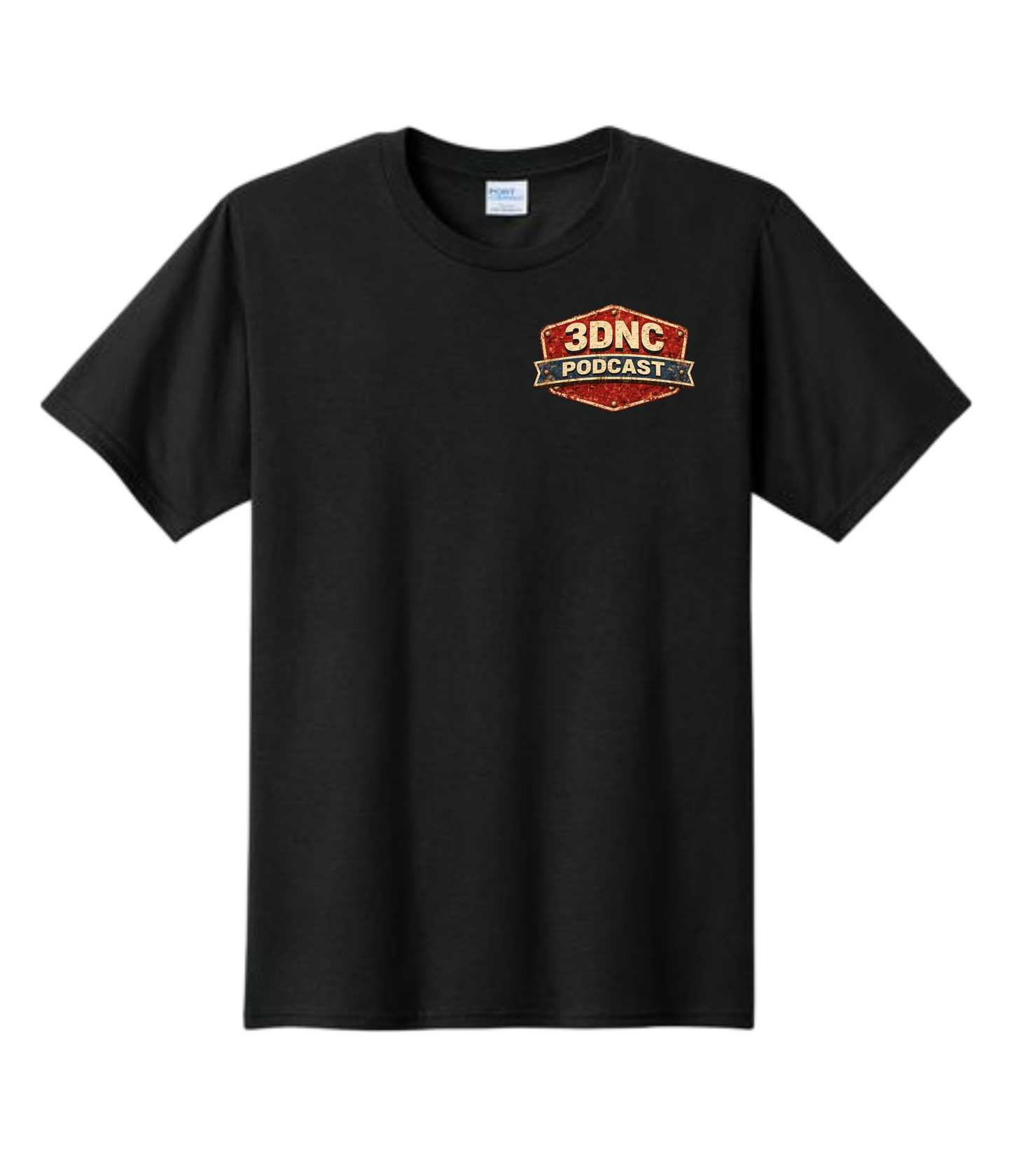 3 Dudes No Cup Podcast 3DNC Official Logo Left Chest T-Shirt