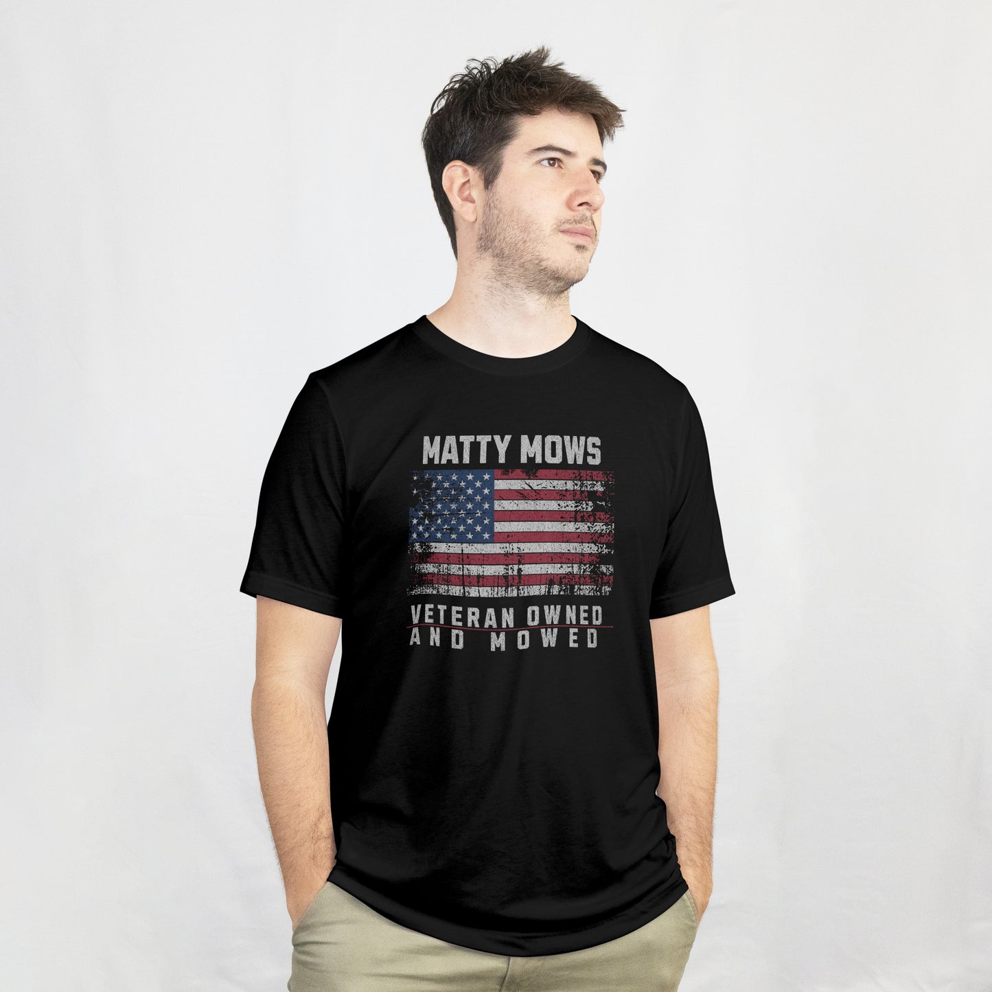 Matty Stu "VETERAN OWNED and MOWED" Matty Mows T-Shirt
