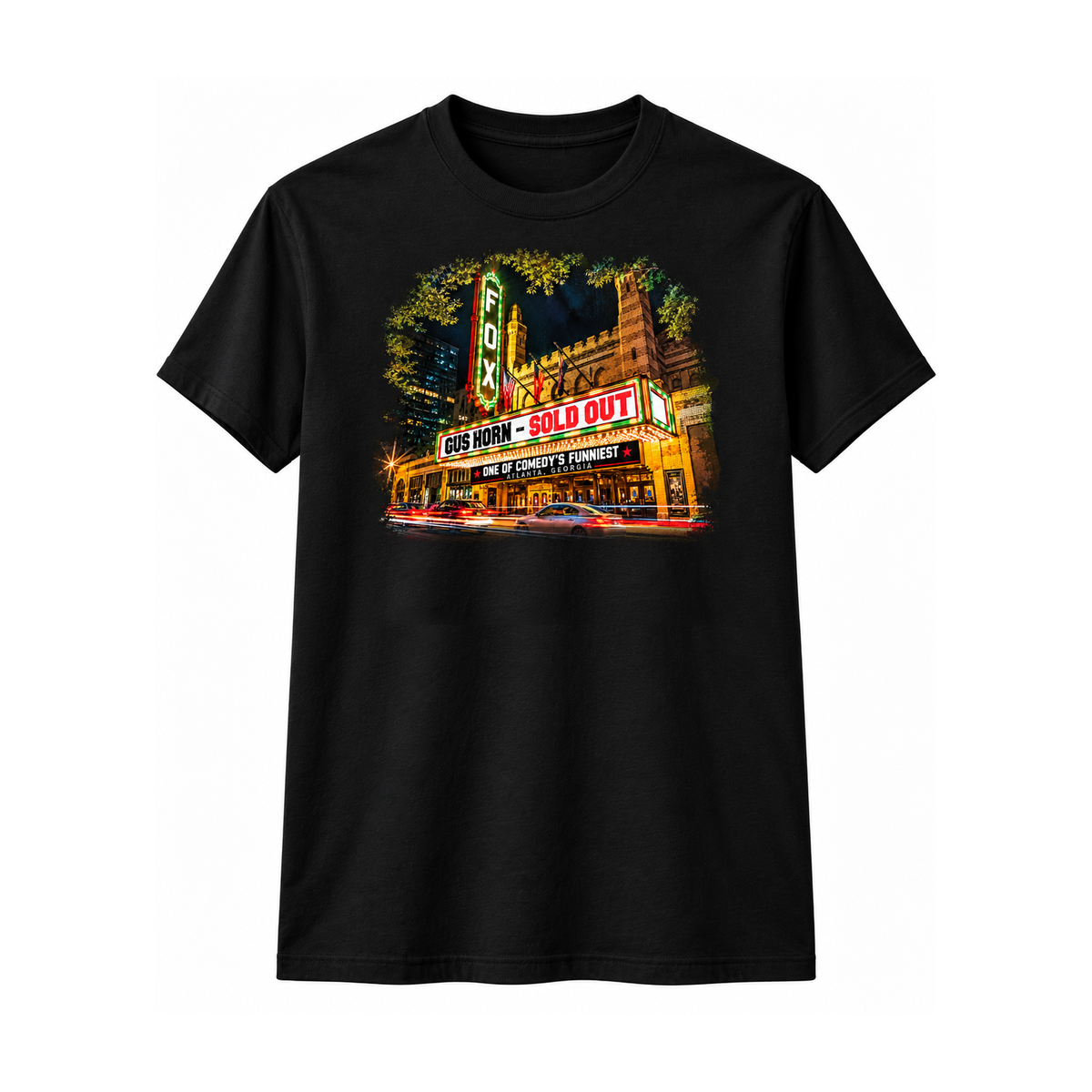 Gus Horn Fox Theatre SOLD OUT black shirt — no free ticket text