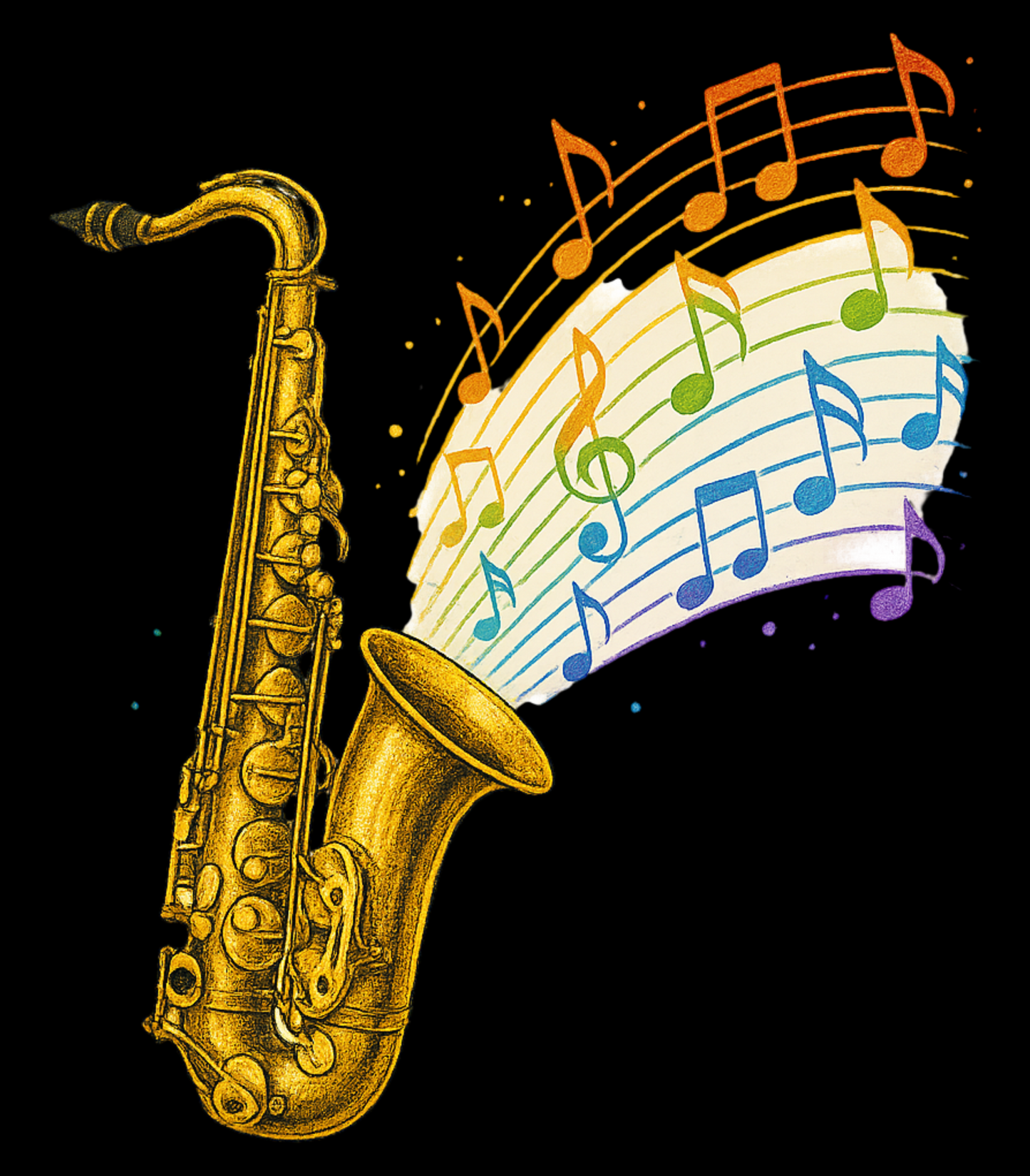 "Rainbow Sax" Saxophone Pride Michael Morgan Inspired T-Shirt