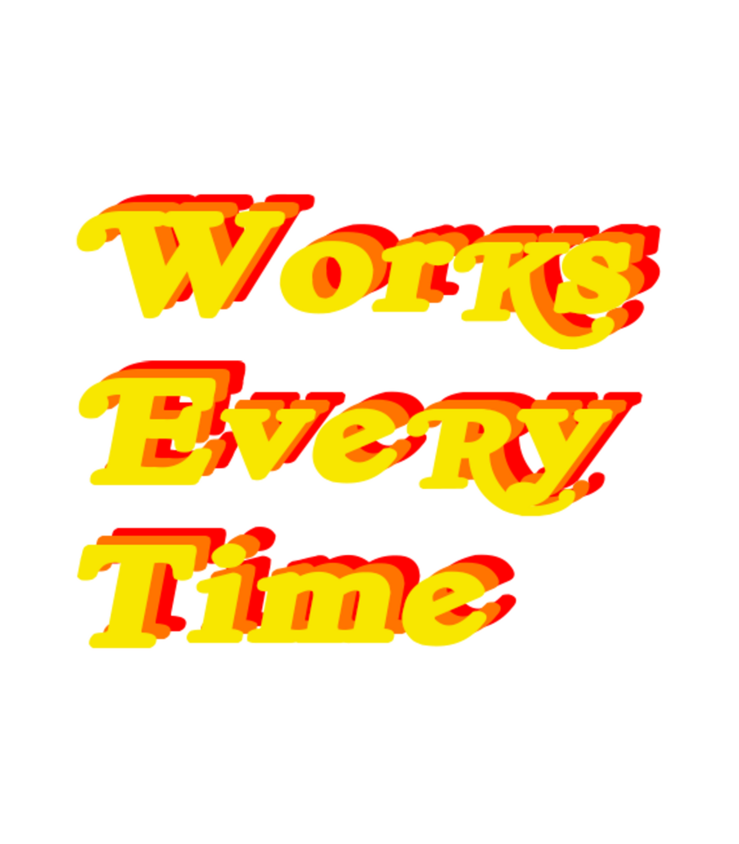 W.E.T. Podcast Works Every Time Left Chest & Back Official T-Shirt