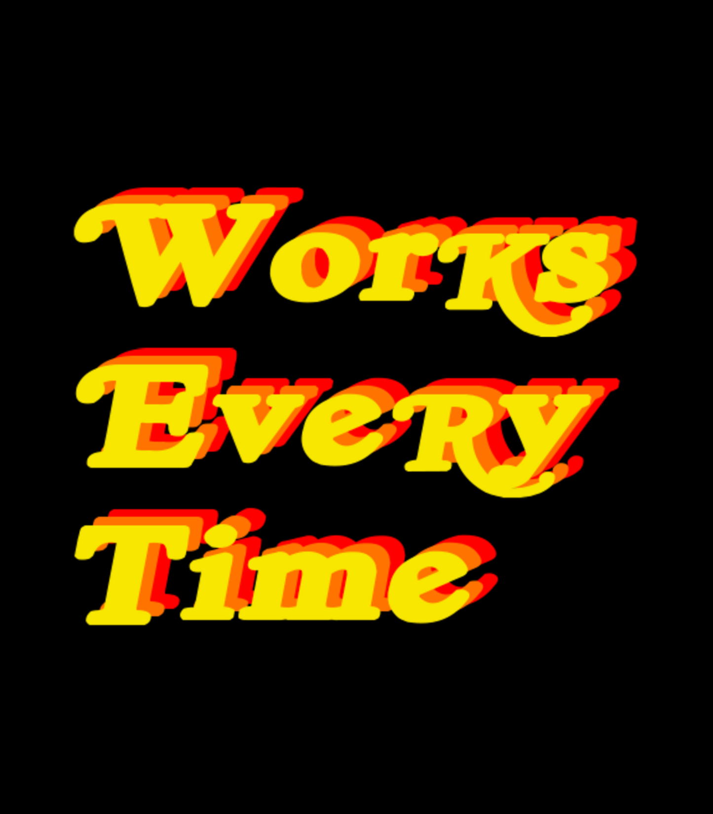 W.E.T. Podcast Works Every Time Left Chest & Back Official T-Shirt